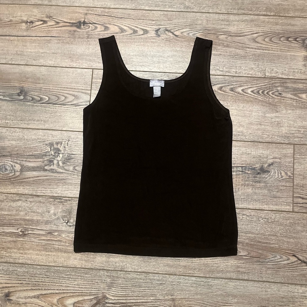 Chicos brown tank lightweight soft size 1 or medium loose fit